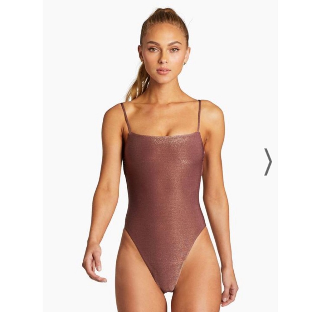 Vitamin A Swim Jenna High Leg One Piece - Supernatural Metallic in xs